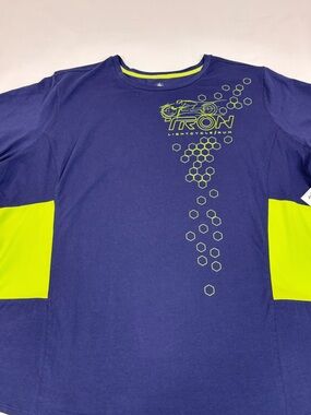 NWT Disney Tron Lightcycle Run Opening Day T-shirt with Neon Yellow Mesh Sz 3XL